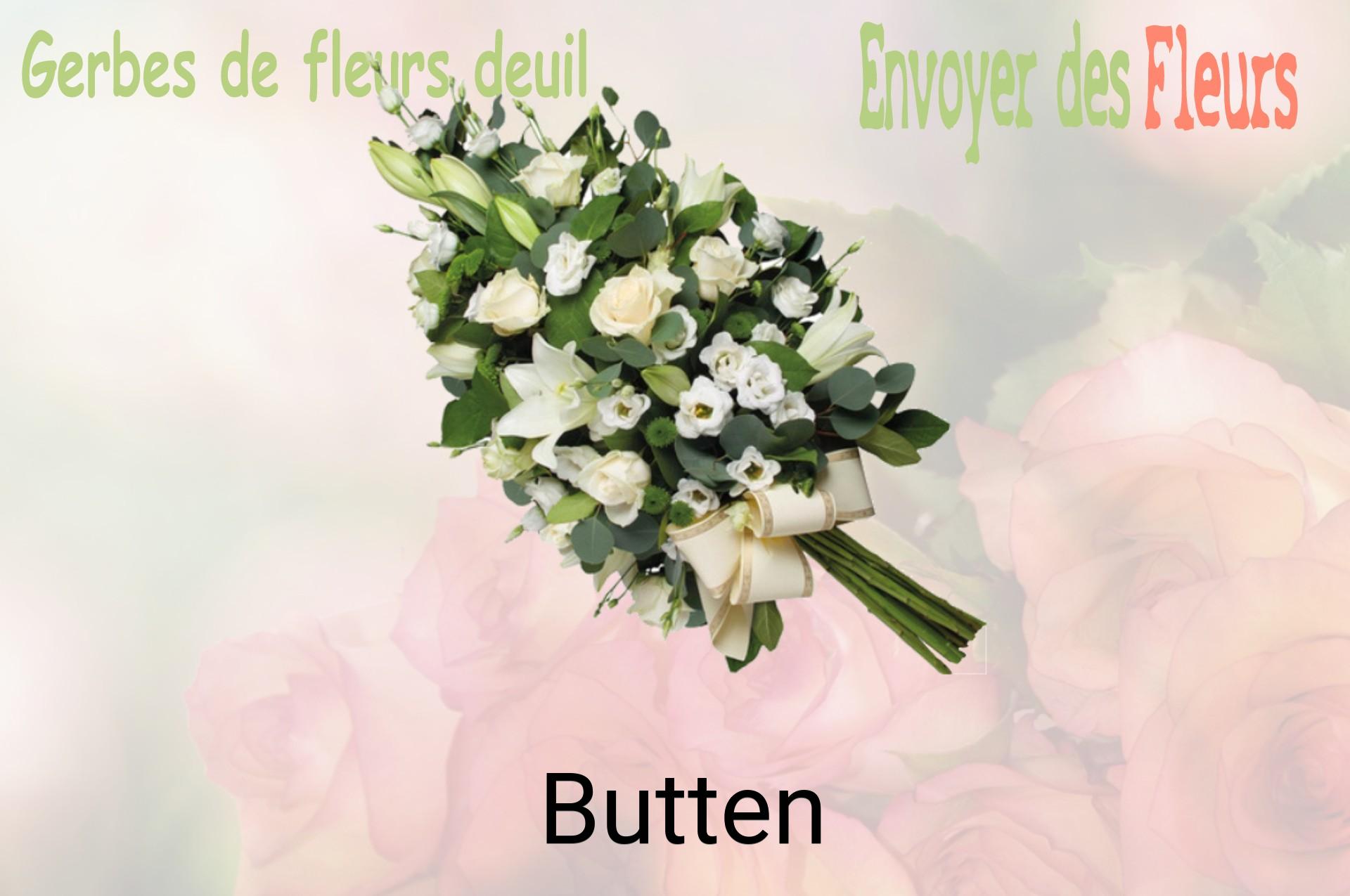 Gerbe de fleurs de deuil livrée à Butten